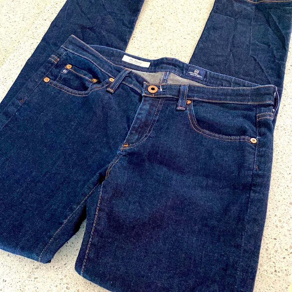 ADRIANO GOLDSCHMIED The Stevie Slim Straight Dark Wash Jeans